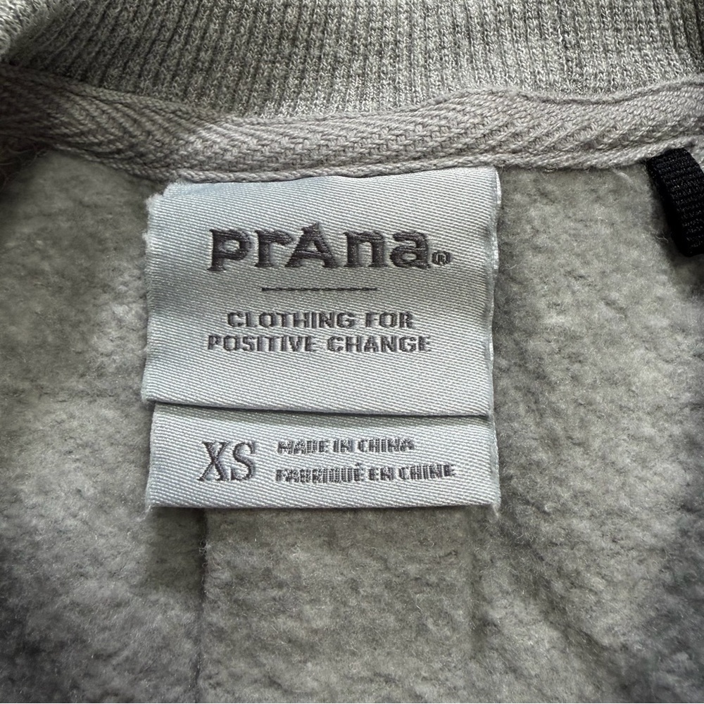 Prana Fleece Crewneck Sweatshirt Grey Size XS - Picture 4 of 7